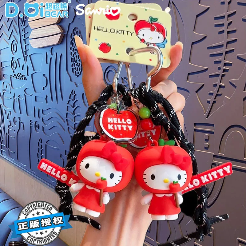 

Sanrio креативный брелок «Яблоко», «Hello Kitty», мультяшные аниме-игрушки, сумка для девочек, ремешок, рюкзак, подвеска на молнии, подарки на день рождения