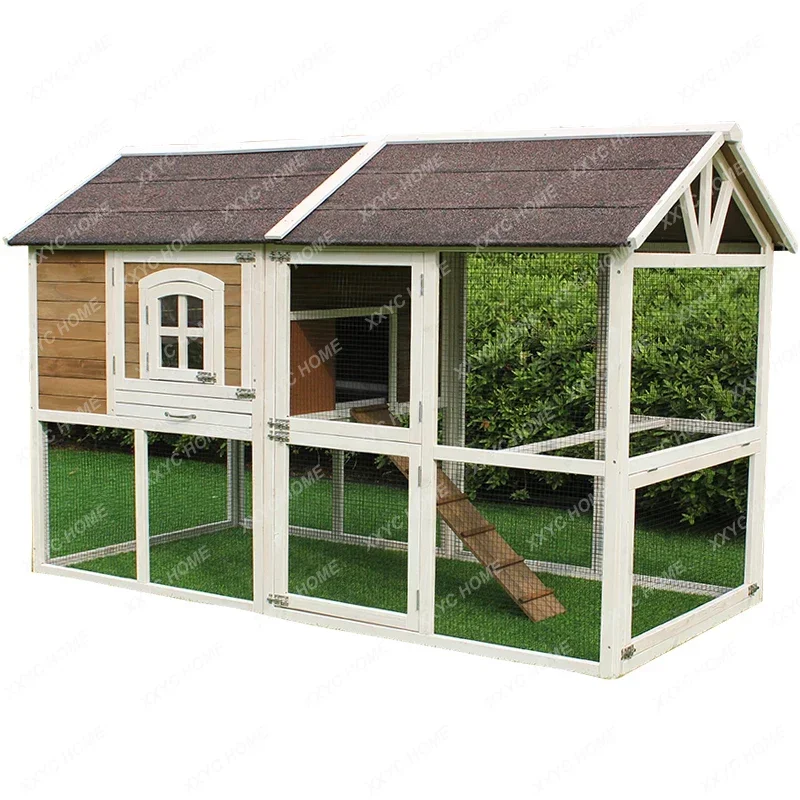 

Outdoor Solid Wooden Outdoor Cage Coop House Cage for Egg Chicken Rabbit Cage Cattery