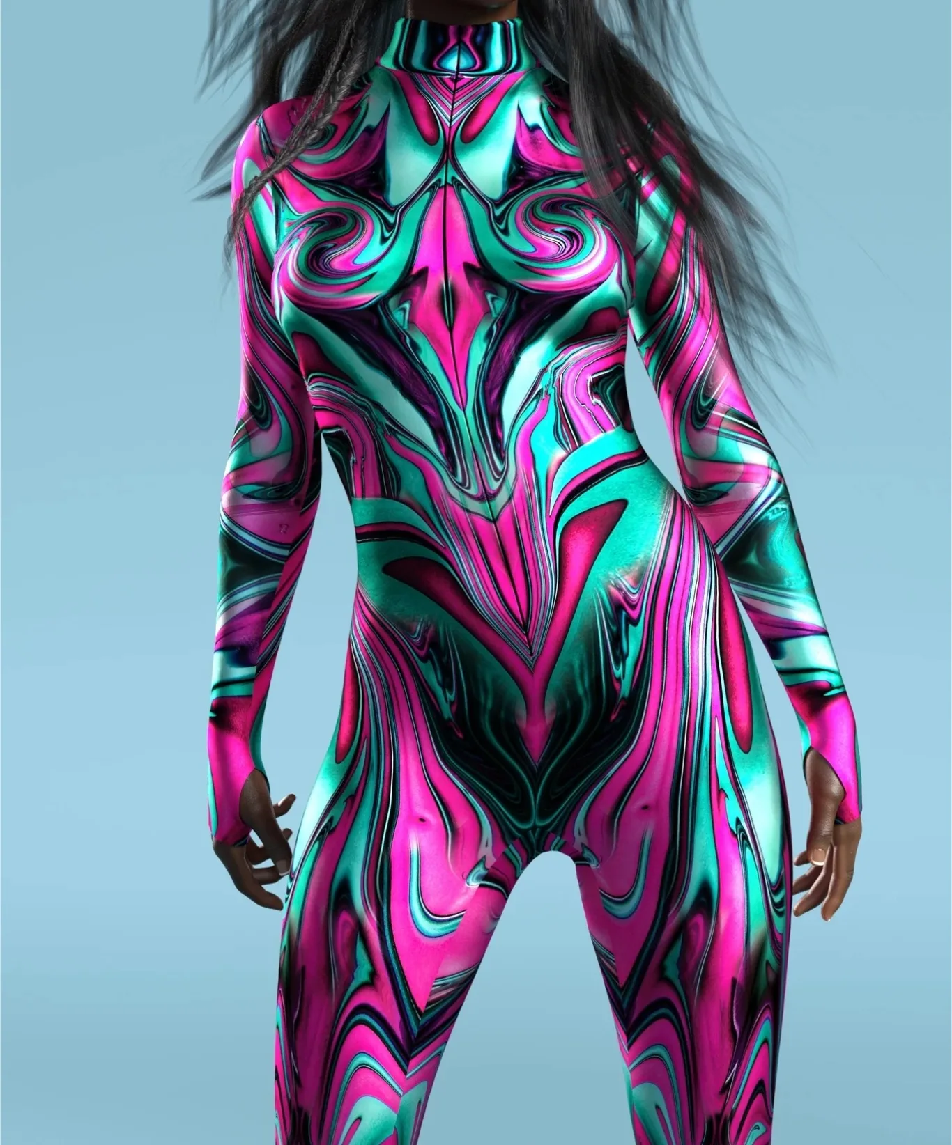 Bunter Regenbogen Abstrakte Geometrie Aerial Yoga Anzug Damen Enger Jumpsuit Karneval Urlaub Party Cosplay Kostüme Ausgefallener Bodysuit – Detail 30