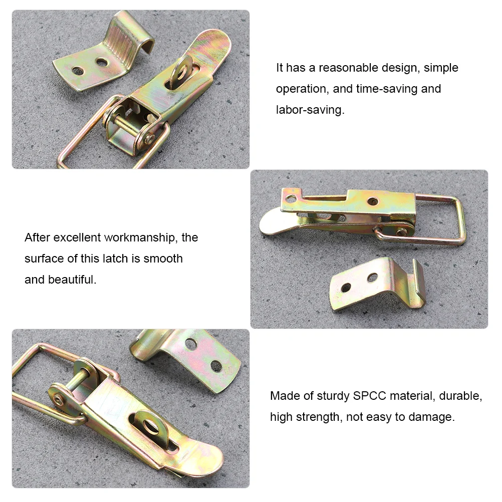 

2 set 2 Sets Hold Down Clamp Draw Latch Carriage Truck Door Latch Heavy Duty Spcc Durable Easy Install Smooth Surface For