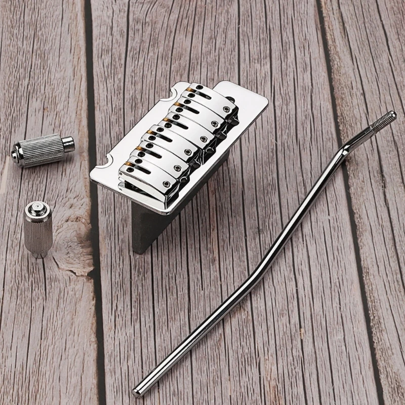 جسر سروج على شكل حرف T مطلي بالكروم سريع التركيب لأربعة سلاسل جيتار هيكل من سبائك الألومنيوم #3