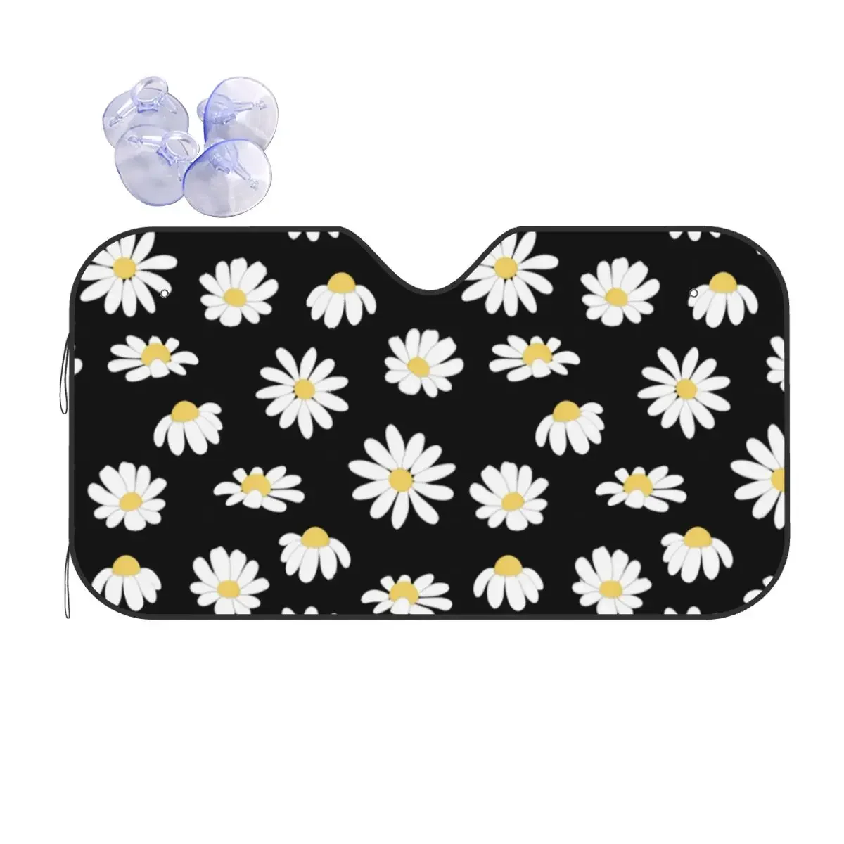 Daisy Flowers Sunshade Windscreen Foldable Car Front Windshield 70x130cm Sunshade Visor Ice Shield Dust Protection