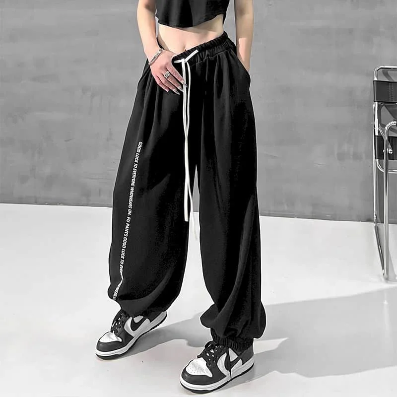 Y2k Pants Women's Pants Sport LOOSE Trousers High Street Women Clothing Vintage Korean Style Gothic Harajuku Ankle-Length Pants