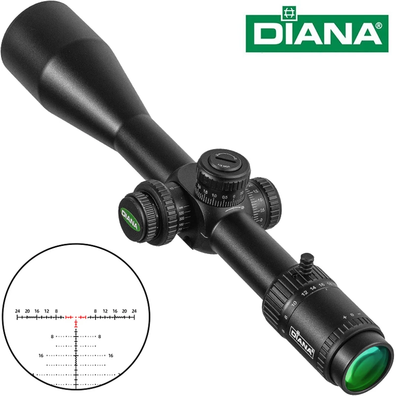 

DIANA 6-24X50 SFIR FFP Scope First Focal Plane Hunting Riflescopes Red Illuminated Shooting Optical Sights