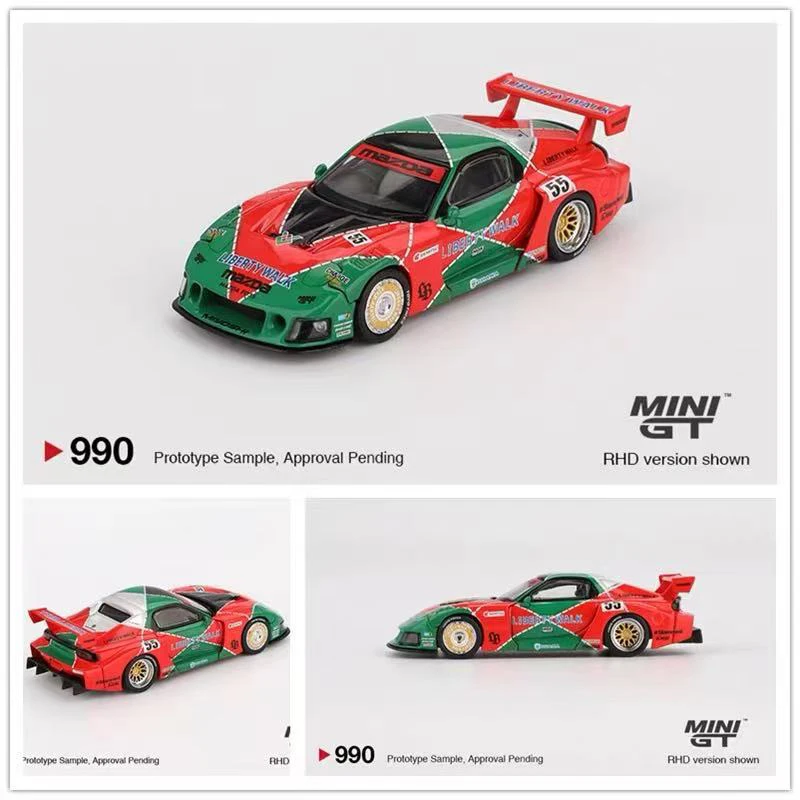 

MINIGT 1:64 Mazda RX-7 LB-Super Silhouette 787B Моделирование автомобиля из сплава 990