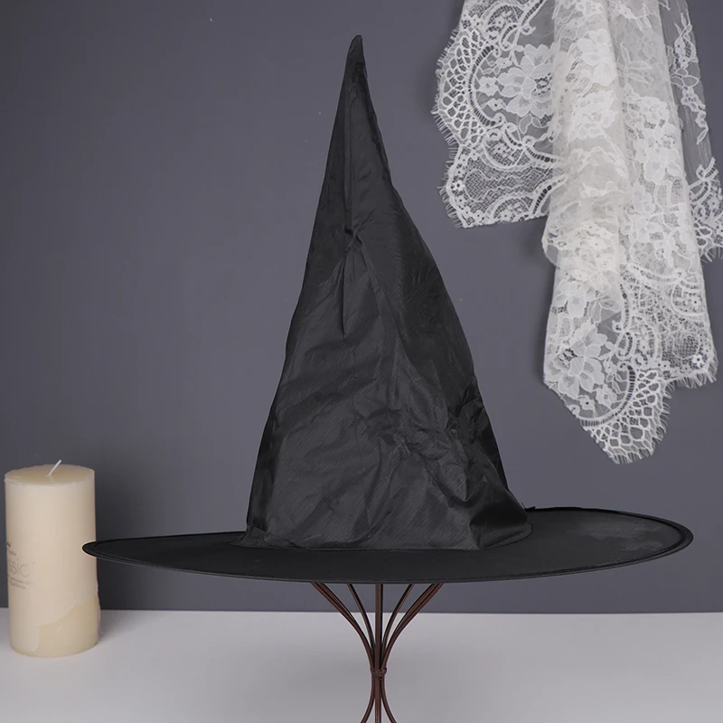 1Pc Halloween Black Witch Hat Cap Hanging Witch Hat Costume Accessory For Halloween Party Favor