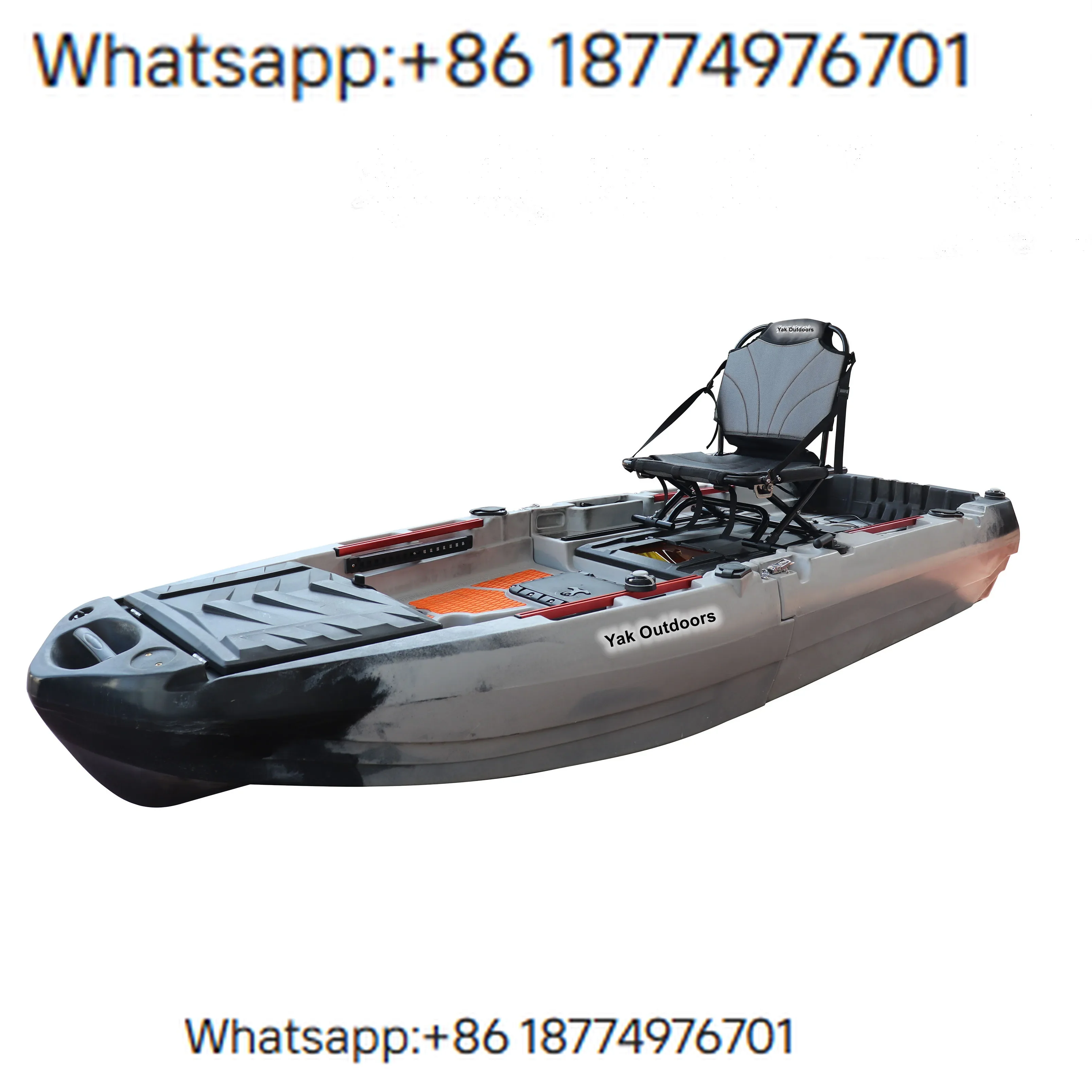2025 New CE Certified Modular Pedal Ka 10ft Single Fishing Ka Remote Control MotorGPS 60L Fish Live Well Storage Surfing
