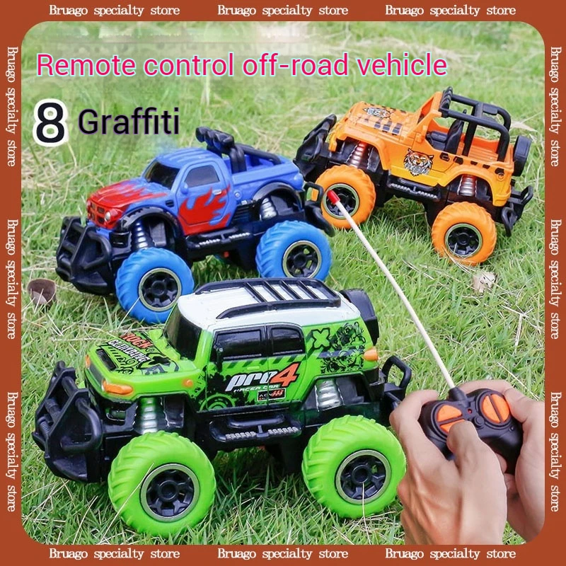 New Hot Selling Toy Four Way Wireless Remote Control Off Road Simulation Car Model Electric Children Drop Resistant Toy Car Gift