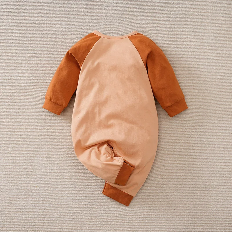 Spring And Autumn Newborn Boys And Girls Cute Cartoon Fox 3d Printed Cotton Comfortable Long Sleeved Baby Bodysuit