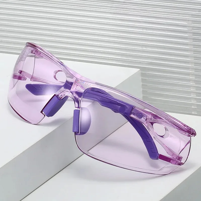 1PC Unisex Transparent Colorful Safety Glasses Anti-Fog Work Goggles for Construction Lab Cycling And Outdoor Sports