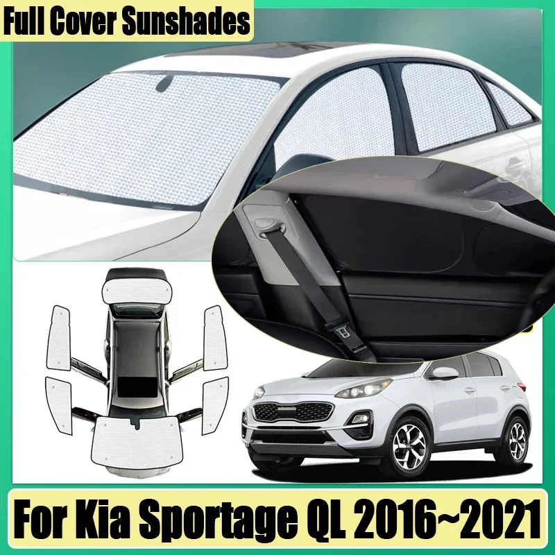 

For Kia Sportage QL 2016 2017 2018 2019~2021 Full Coverage Sunshade Car Covers Window Shade Sun Visor Privacy Blocks Accessories