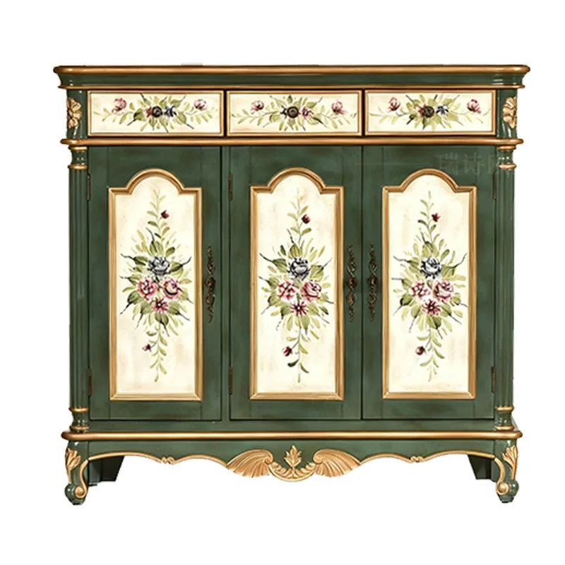 Household storage Large capacity storage Hand-painted shoe cabinet