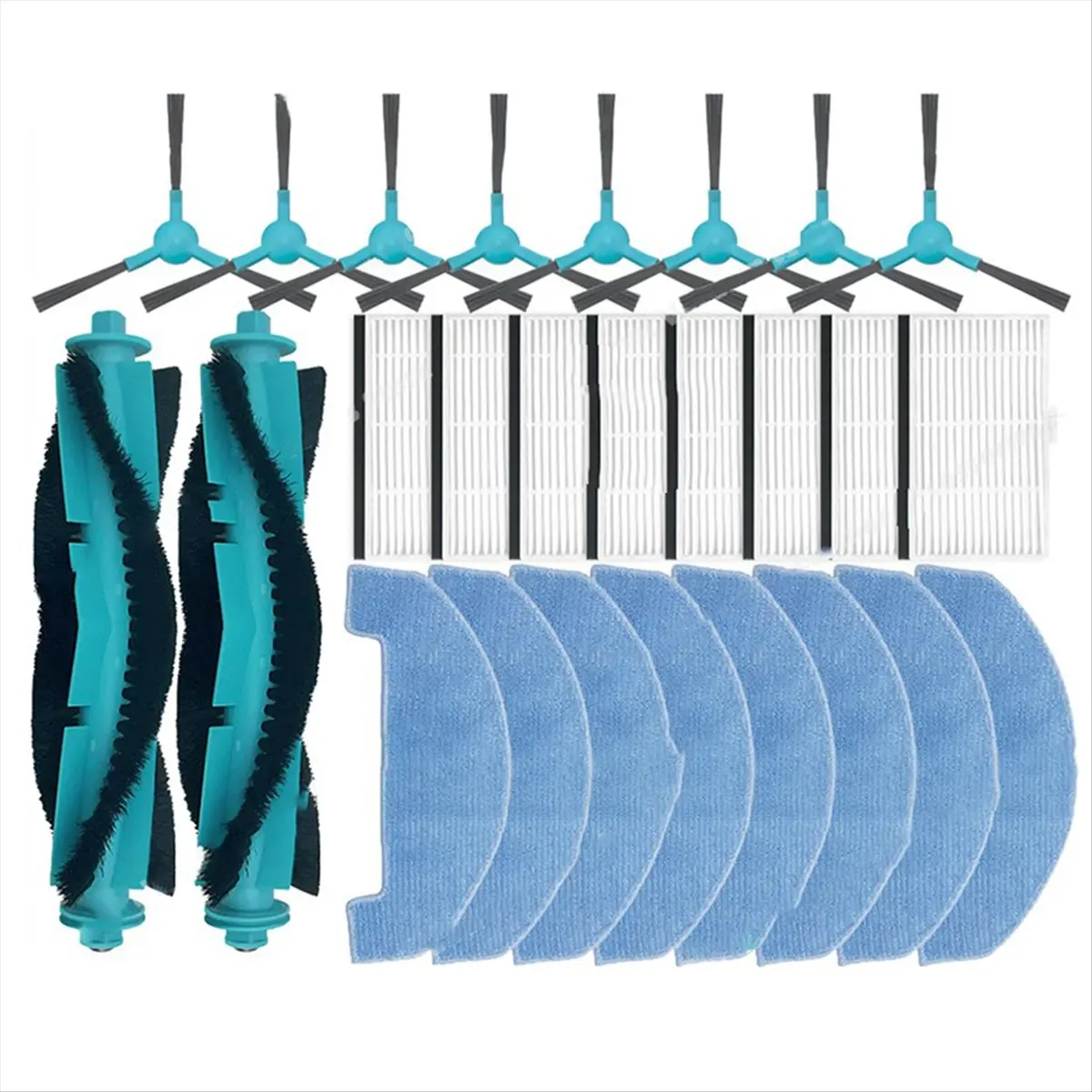 AA14 For E10, E20 Plus / Trouver E10, E20 / D10, T10 Lite Main Side Brush Filter Mop Cloth Parts
