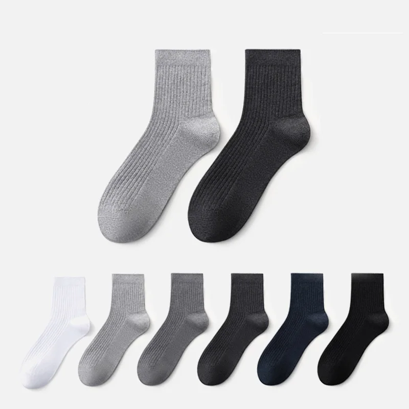 

new student young boy Socks Spring Autumn Fashion 98%Cotton Soild Business Gentleman Dress sock 6pair teenagers adolescent