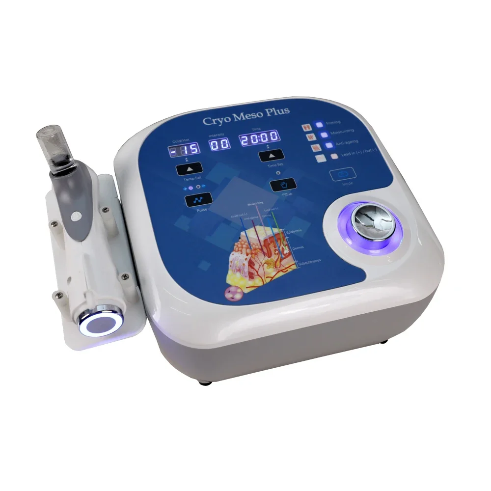 Electroporation Mesotherapy Machine warm and Cryo facial machine Freeze no-needle mesotherapy device