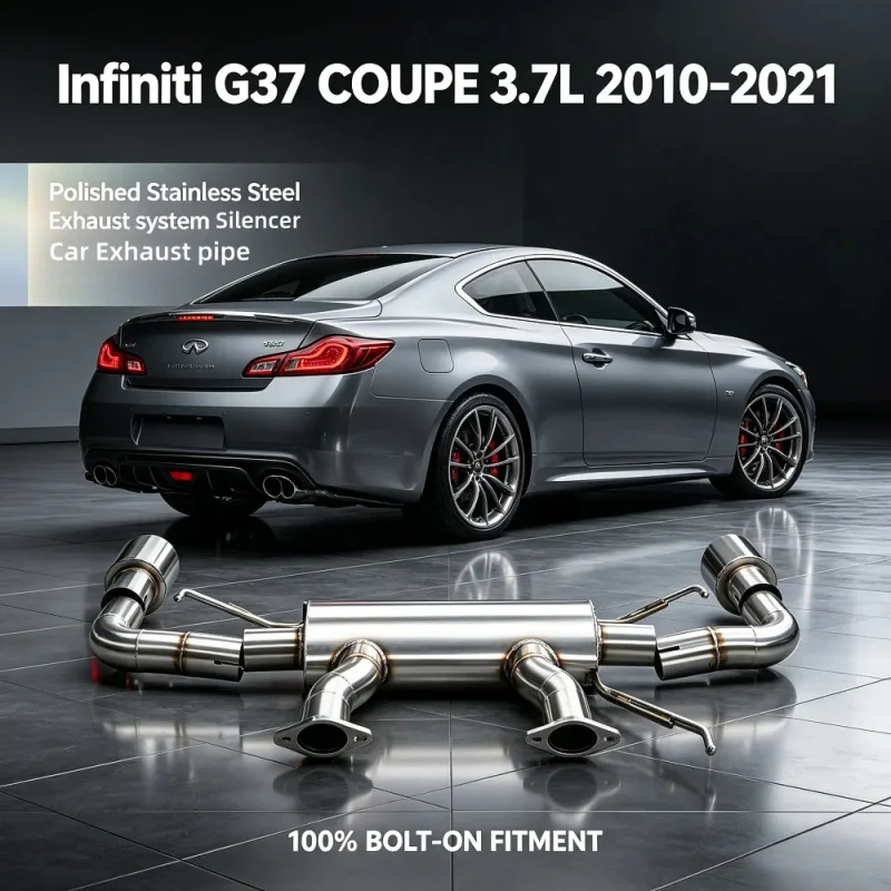 

Factory Wholesale Stainless Tail Exhaust Pipes for Infiniti G37 COUPE 3.7L 2010-2021 Performance Exhaust Catback System Upgrade
