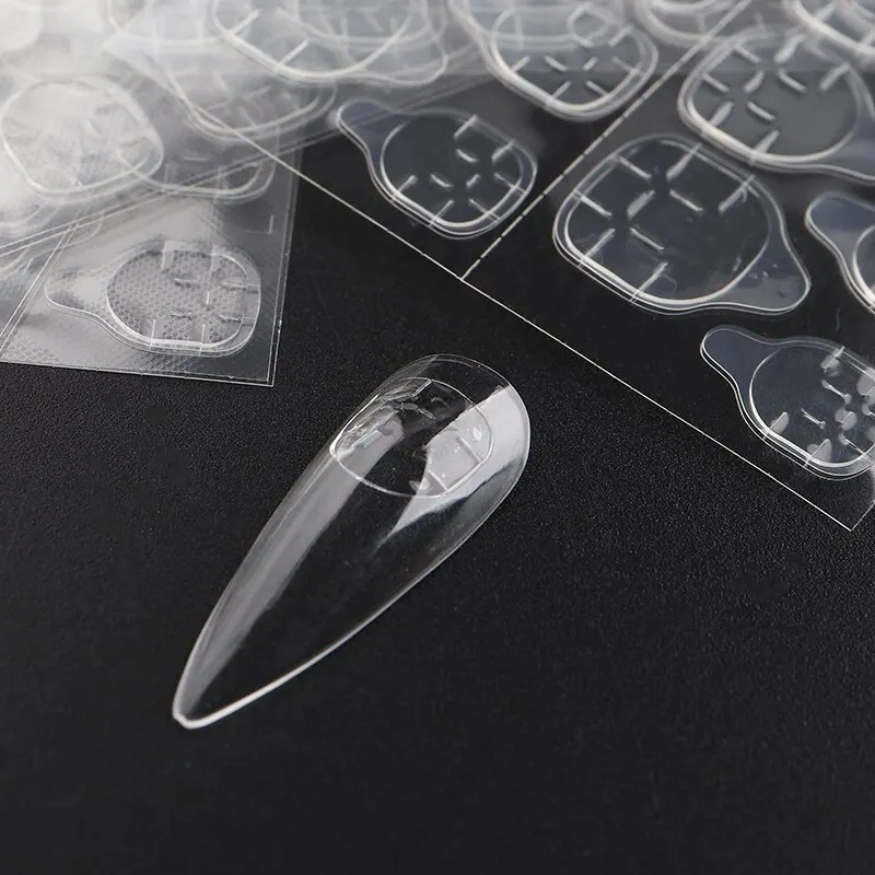 Autocollant de colle arina double face, ruban adhésif, colle à ongles pour faux dessins, faux conseils d'art, manucure acrylique, 5 feuilles, 120 pièces, N64.Art