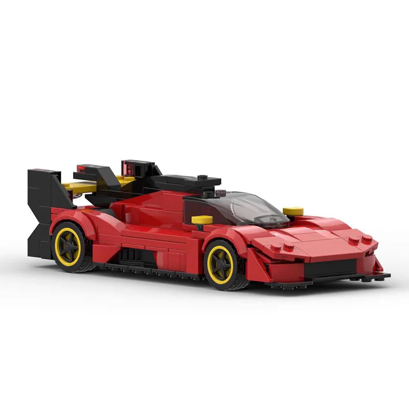 MOC-136251 Red Classic Small Sports Car Assembly Splicing Building Blocks Model 327 Building Blocks Parts Kids Toys Gifts