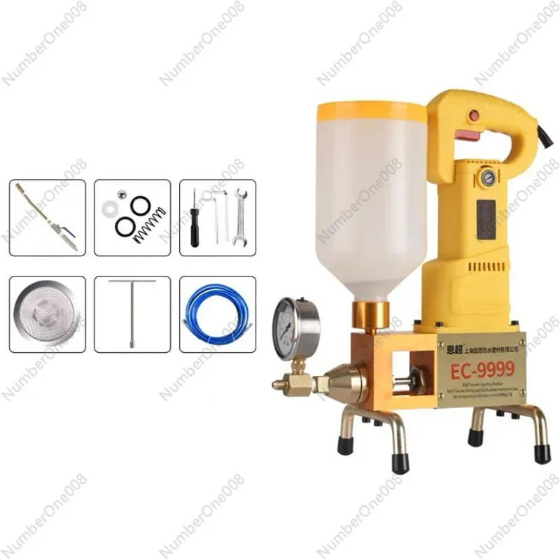 EC9999 High Pressure Waterproof Grouting Machine 1100W Injection Pump Epoxy/Polyurethane Foam Grouting Liquid Leakage ToolS