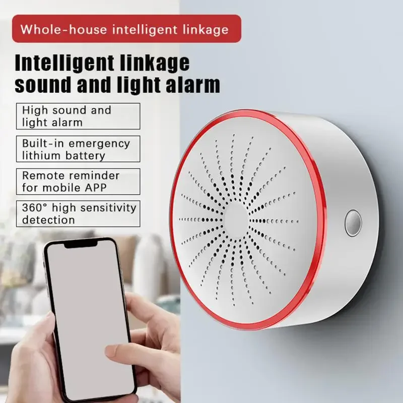 

Wifi Zigbee Smart Siren with Light And Sound Alerts Home Safety Technology Integrated with Alexa And Google Assistant