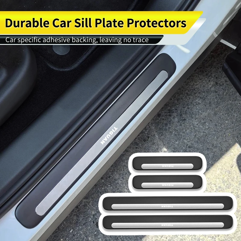 

Car Threshold Protection Strip Scratch-resistant Door Decorative Trim Stickers For VW Tiguan GTI Polo Golf Passat Scirocco Jetta