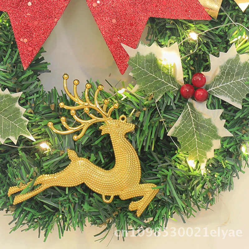 

Amazon Christmas Wreath Rattan 30/40/50/60cm Decoration for Door Hanging American Country Style Semi-Manual Mechanical