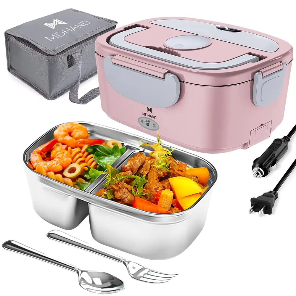 

Электрический ланч-бокс для автомобиля, домашний ланч-бокс, ланч-бокс большой вместимости с вилкой или ложкой, ланч-бокс для взрослых, контейнер для еды.