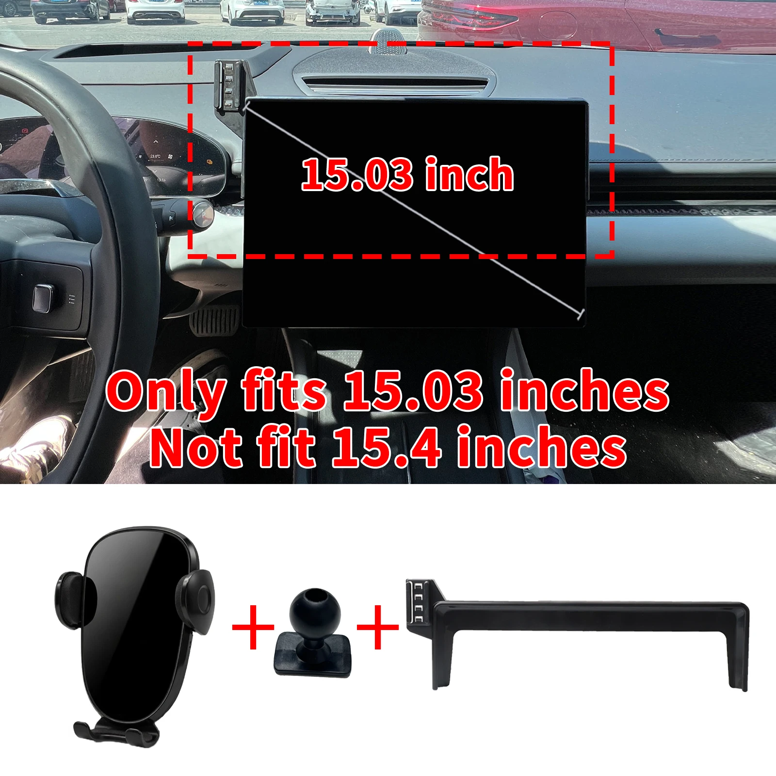 for ZEEKR 007 7 GT 7GT 2024 2025 LHD 15.03inch (Not fit for 15.4 inch) Dashboard Phone Mount Car Bracket Simple Setup