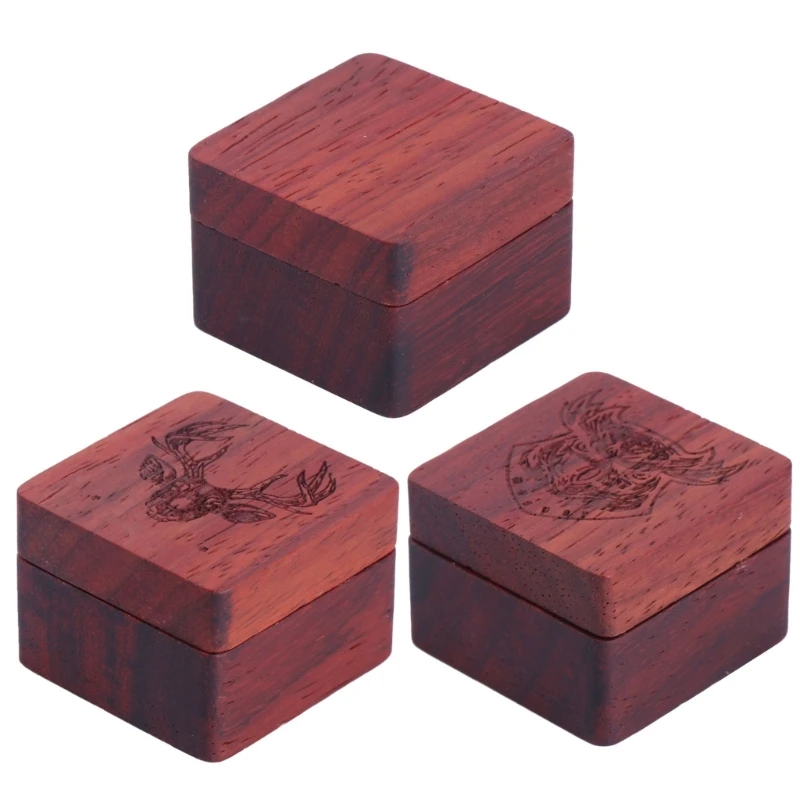 Wooden Guitar Pick Box Small Square Pick Box Musical Instrument Accessory