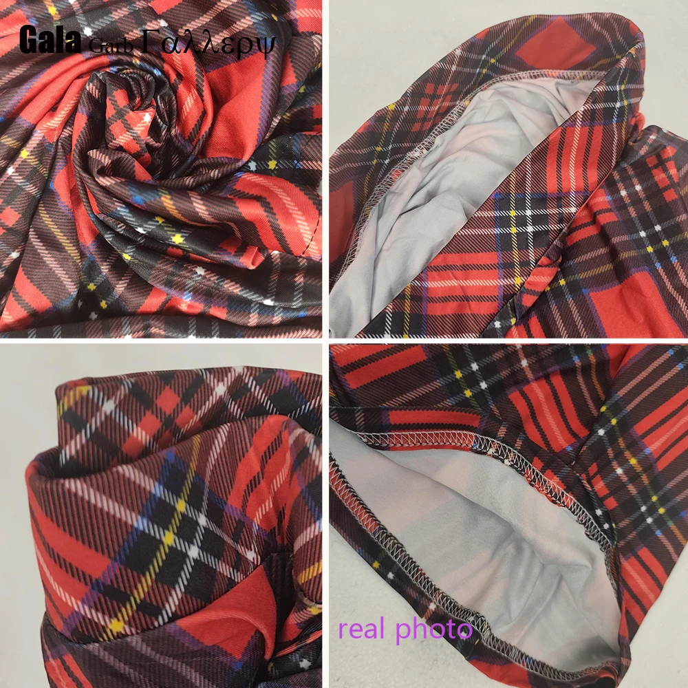 Women's Mini Pleated Skirts Sexy Club Y2k Accessories Christmas Plaid High Waist Stretchy Tennis Skater A-line Outfits female