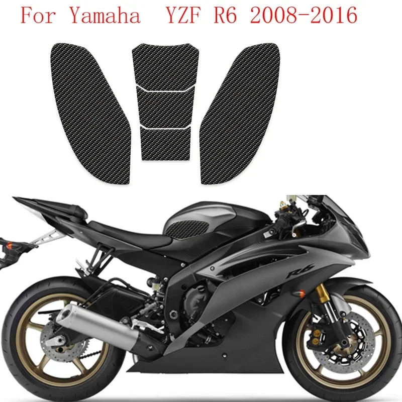 

Motorcycle protector anti slip tank pad sticker gas knee grip traction side decal for Yamaha YZF-R6 2008- 2016 YZF R6