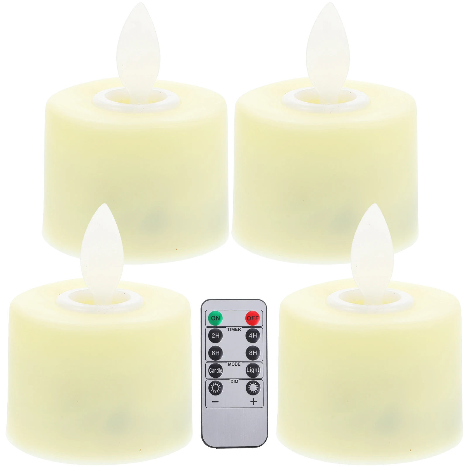 

4 pcs Electronic Simulation Candles Flame less LED Flickering Frosted Shell Waterproof Operated Decorative for Parties