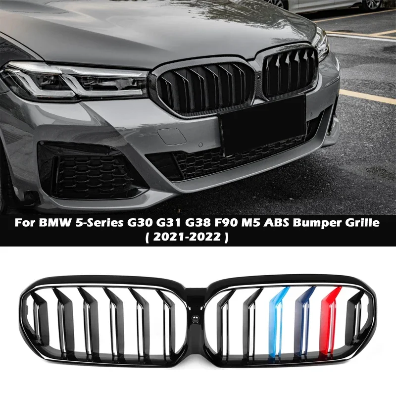 

Gloss Black ABS Front Bumper Kidney Hood Dry Carbon Grille Racing Grills Car Accessories For BMW 5 Series G30 G31 G38 F90 M5