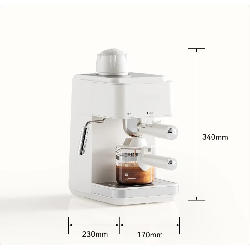 NEW   EA09 Italian Semi-automatic Coffee Machine Household Small Concentrated Steam Milk Frother