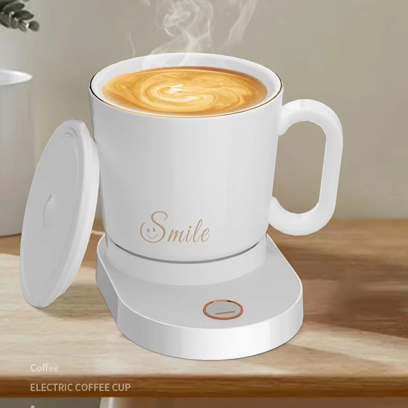 سخان كوب كهربائي 55 ° درجة حرارة ثابتة كوب لوحة التدفئة اثارة كوب القدح دفئا اللاسلكية شحن الهاتف المحمول 5 فولت #4