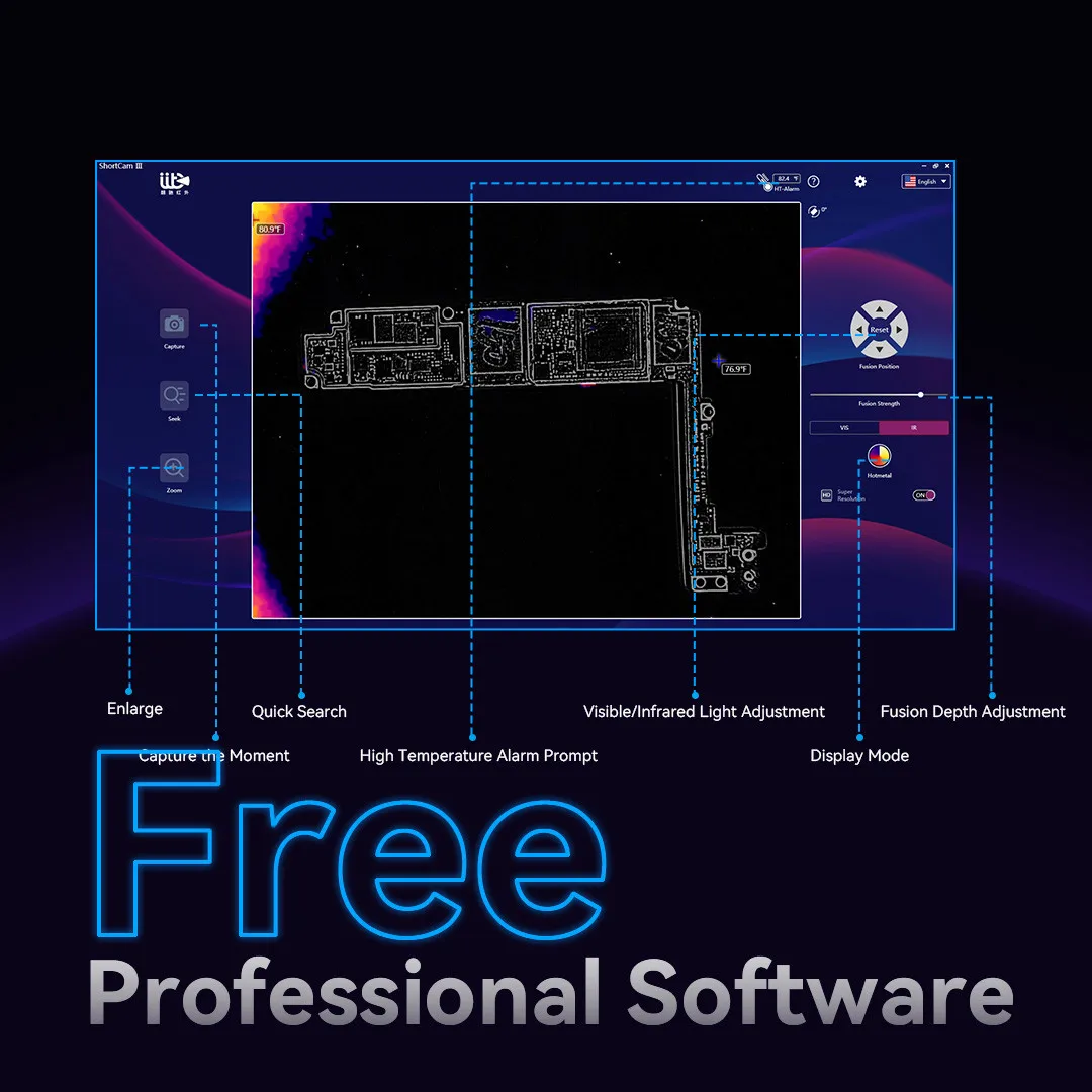 

unique LANGCHI 6th Shortcam Lite Infrared Thermal Imaging Diagnosis Instrument 4K HD Camera With Wifi for Phone PCB Leakage Repa