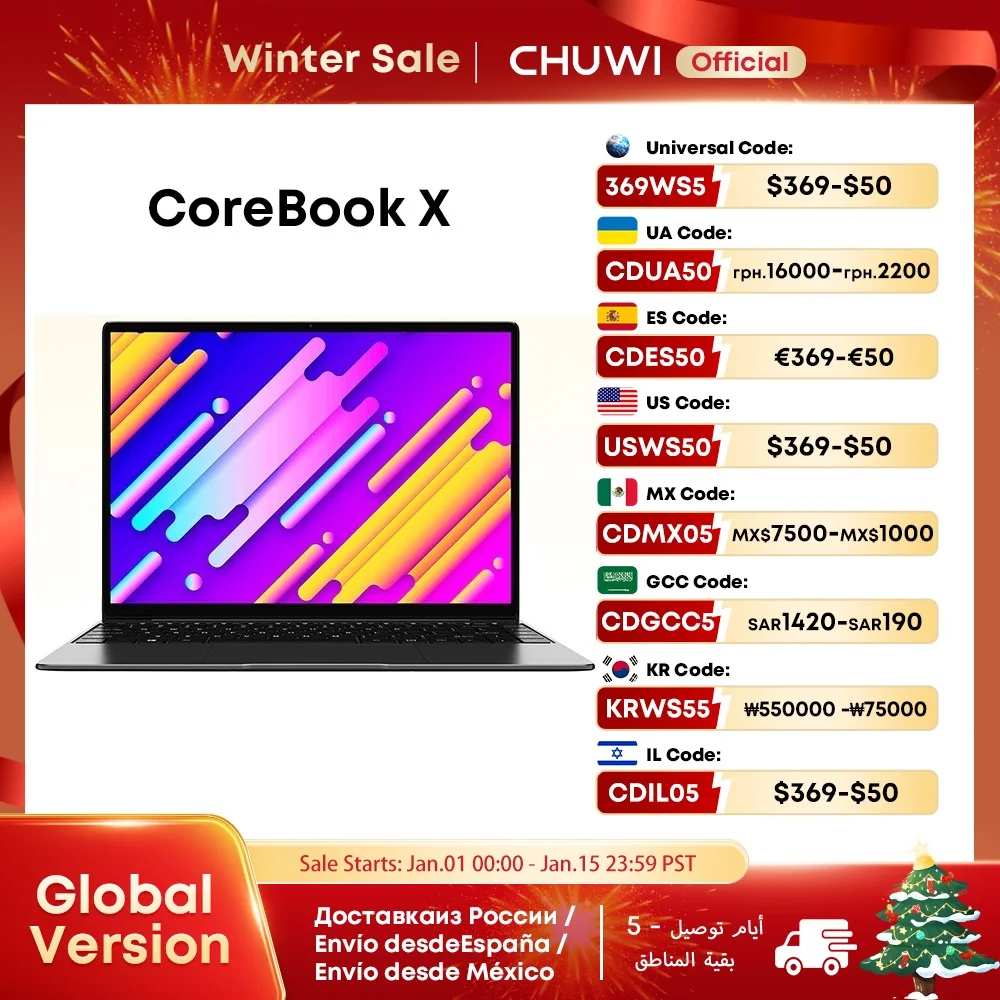 CHUWI CoreBook X Core i3 1215U Gen Gaming Laptop 14 inch 2160x1440 Resolution 16GB RAM 512GB SSD WiFi6 Windows 11 Computer PC