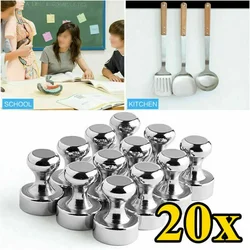 10x imanes de neodimio Pin Board imán para tablero imanes de cono pines de empuje de ajedrez súper fuertes adecuados para pizarra blanca de refrigerador