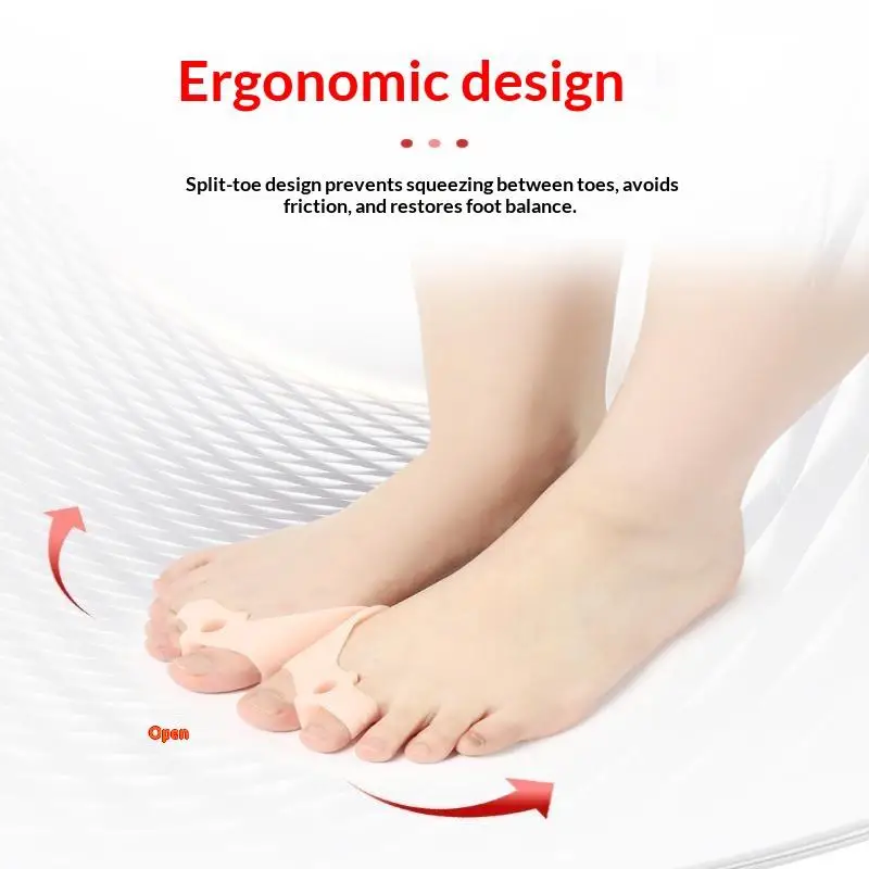 1 Paar besonders weiche Silikon-Zehenspreizer – effektive Fußpflegeprodukte für Komfort und Hygiene – ideal für die Anwendung bei Nacht oder zu Hause. – Detail 13