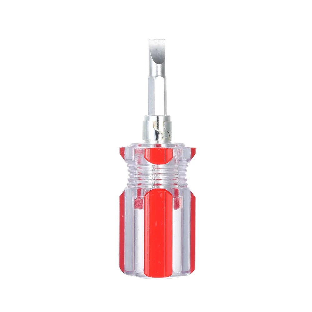 5pcs Manual Phillips Head Stubby Screwdriver Flat Head Mini Size Dual-Purpose Screwdriver Magnetic Screwdriver DIY Repairing