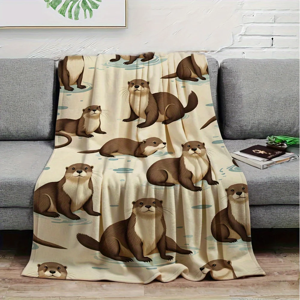 

Очаровательное одеяло с выдрой: съемный игривый дизайн, ультрамягкая ткань и уютная атмосфера для вашего декора в стиле природы