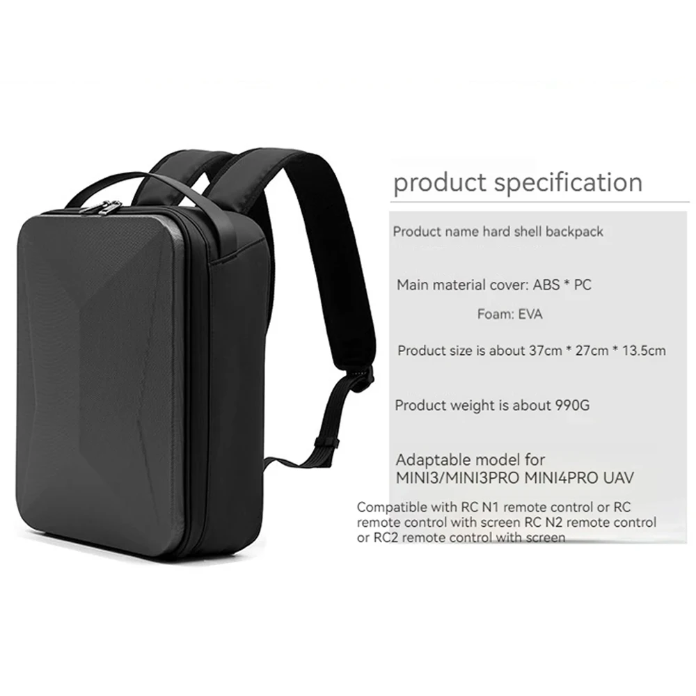 Tas ransel Drone Universal, aksesori kontrol DJI Mini 4 Pro/Mini 3 Pro/Mini 3 cangkang keras untuk DJI RC 2/RC N2