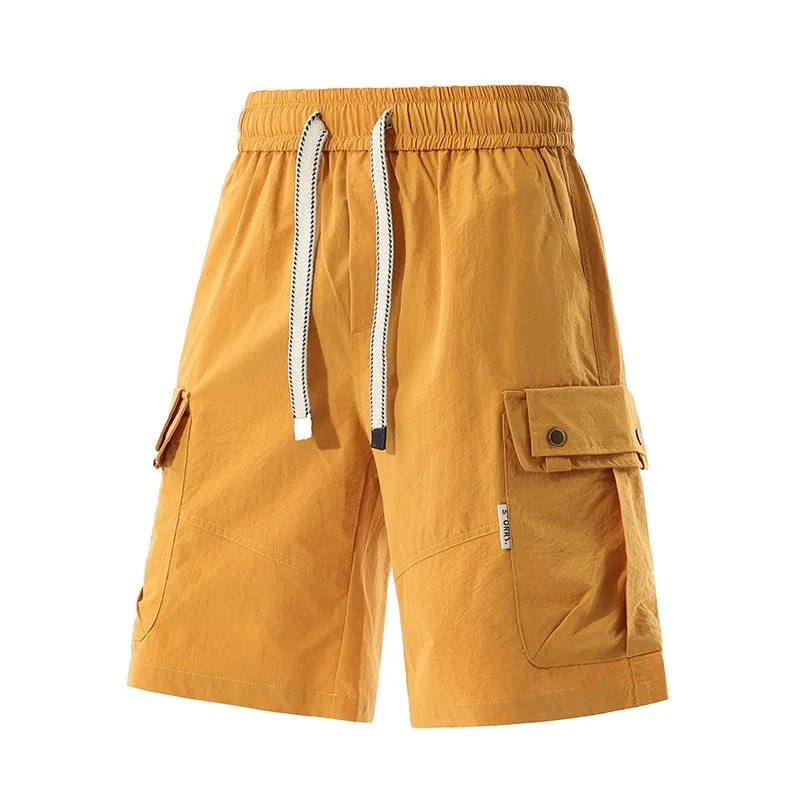Summer New Fashion Trendy Outdoor Sports Ice Silk Breathable Cargo Shorts Men's Casual Loose Plus Size High Quality Shorts