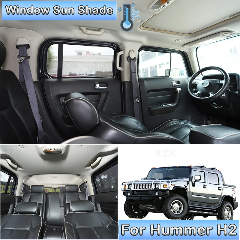 For Hummer H3 2005-2006 2007 2008 2009 Magnetic Car Window Sunshade Car Door Sun Shade Insulation Car Accessory