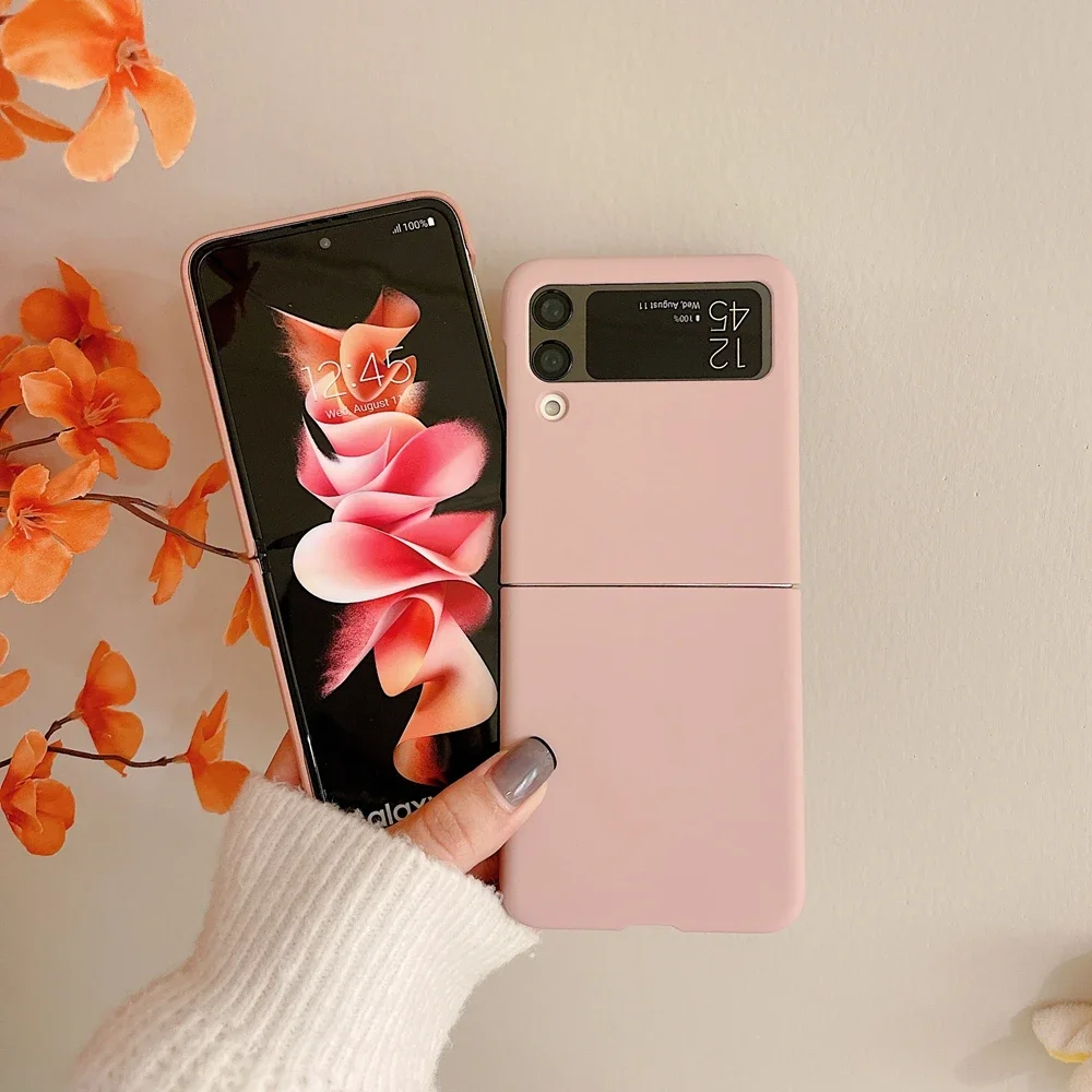 For Samsung Z Flip 7 Fashion Ultra Thin Candy Pure Color Case For Samsung Galaxy Z Flip 4 5 6 7 FE Shockproof Soft TPU Cover