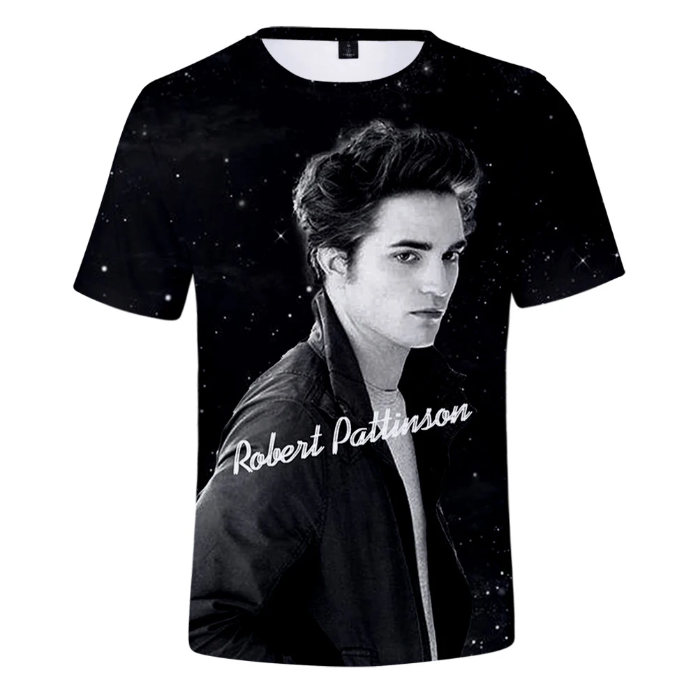 Robert Pattinson Tshrit Unisex Crewneck Short Sleeve Tee Men Women T-shirt  Casual Style Youthful Star 3D Clothes