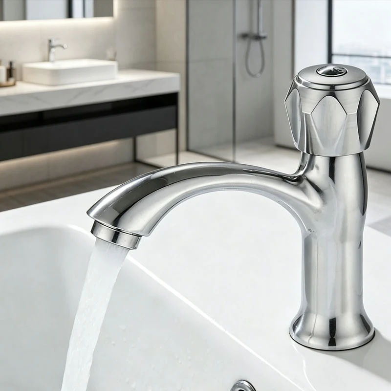 

1pcs Washroom Basin Taps Bathroom Sink Taps Single Cold Water Faucet for Kitchen Bathroom Toilet Bathtub Bathroom Accessories