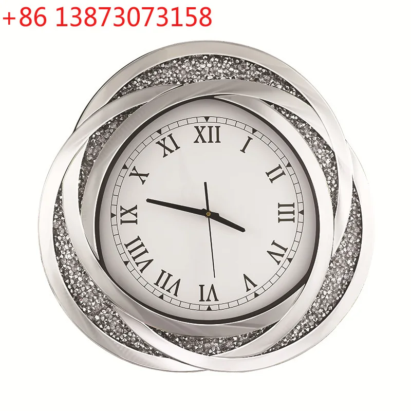 Living room wall hanging creative decoration wall clock sun brand movement clock mirror glass  clock mirror