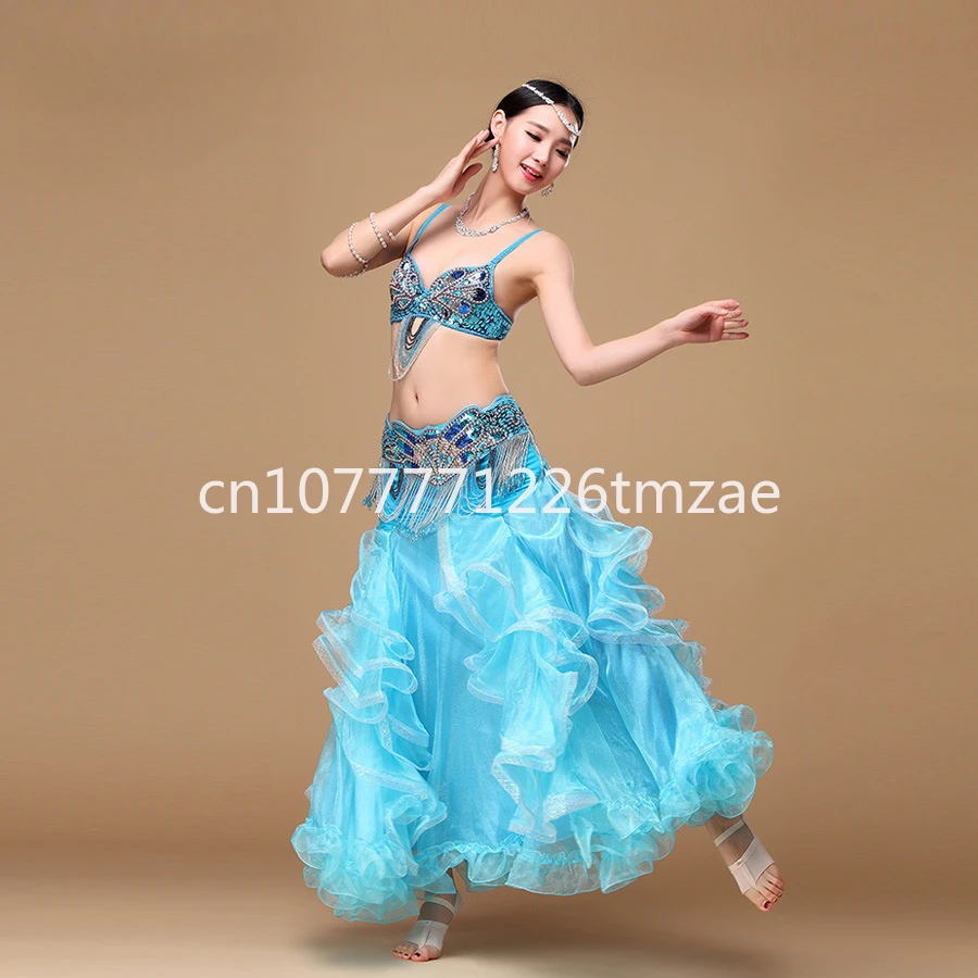 Set di prestazioni di danza del ventre costumi di prestazione nuovo tipo vestito Costume gonna anca