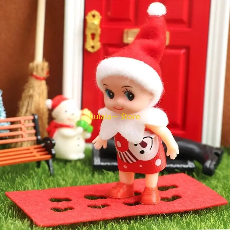 

Y4QA 1:12 Рождество для кукольного дома Миниатюрные игрушечные украшения для стола Mini Christmas